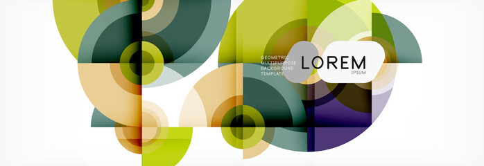 Obraz premium Circle abstract background with triangular shapes for modern design, cover, template, brochure, flyer.