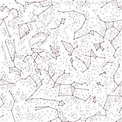 Obraz premium Vector constellations background, sky map, stars pattern, andromeda, pink , white