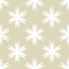 Floral seamless pattern. White design on olive green background