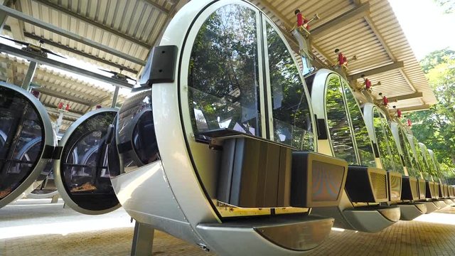 Parking station for the cable car cabins