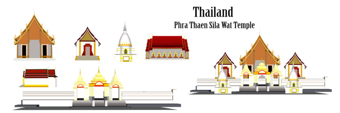 Vector Phra Kaew Temple
