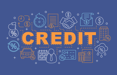 Credit word concepts banner