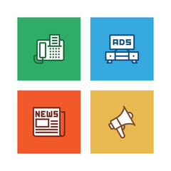ADVERTISING LINE ICON SET