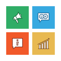 CUSTOMER RELATIONSHIP LINE ICON SET