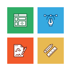 DESIGN AND CREATIVITY LINE ICON SET