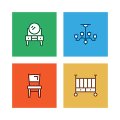 FURNITURE LINE ICON SET