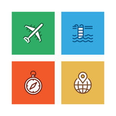 TRAVEL LINE ICON SET