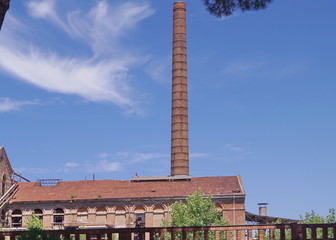 Fototapeta na wymiar Abandoned sugar factory in Cecina, Tuscany, Italy