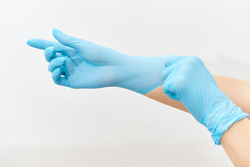 Doctor hand gloves