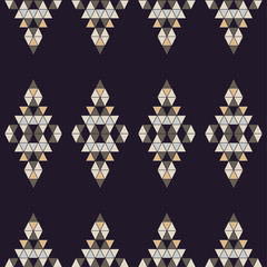Ethnic boho seamless pattern. The texture of the triangles.Traditional ornament. Tribal pattern. Folk motif. Can be used for wallpaper, textile, invitation card, wrapping, web page background.