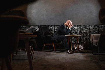 young businessman using laptop