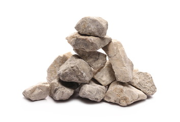 Rock tower isolated on white background 