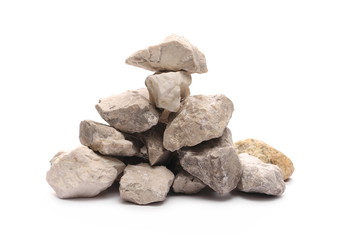 Rock tower isolated on white background 