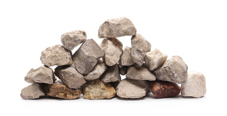 Rock tower isolated on white background 