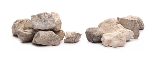 Rock wall isolated on white background