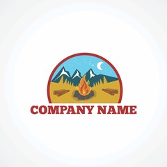 Fototapeta na wymiar camp logo vector, icon, element, and template