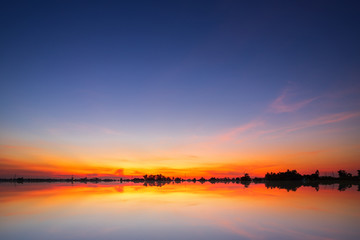 Fototapeta na wymiar blue dramatic sunset sky texture background.
