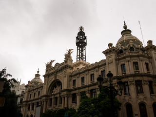 Obraz premium view on post office building in Valencia, Spain