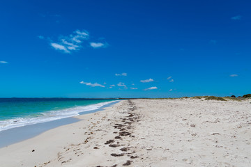 Beautiful white sandy beach in Jurian Bay Western Australia