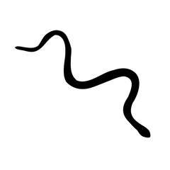 snake crawling, silhouette