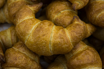 many croissants background