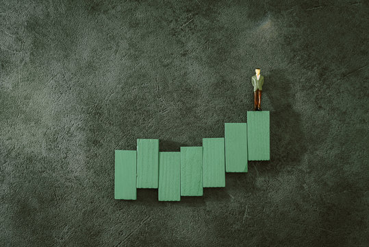 Business Investment Concept Picture - Stock Ups And Downs Histogram