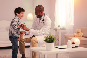 Getting acquainted with the doctor by playing