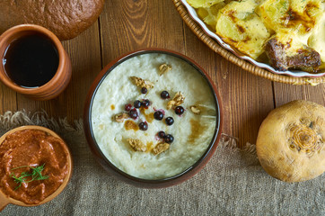 Russian  Guriev porridge