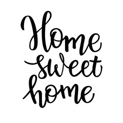 Fototapeta premium Original hand lettering Home sweet home