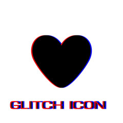 Heart icon flat.