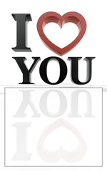 I love you inscription. Valentine's day greeting card template with the space for your own words and wishing. Valentine`s day gift card for a loved one, a Declaration of love. mother's day greeting ca