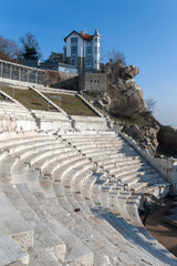 Ruins of Roman theatre of Philippopolis in city of Plovdiv, Bulgaria