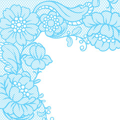 Lace ornamental background with flowers.