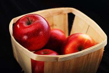 red apples in a basket
