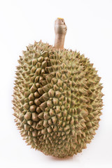 King of fruits, durian isolated on white background with clipping path / yellow durian - mon thong,Thailand