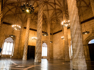 Silk market, interior garden in Valencia, Spain