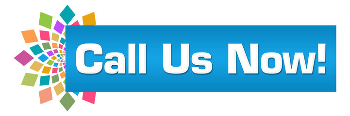 Call Us Now Colorful Squares Circular Bar 