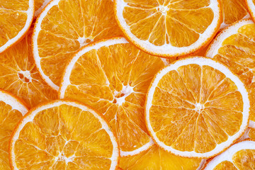 Dried orange isolated, on the white background