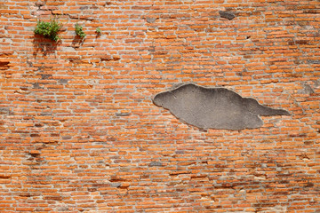 cracked concrete vintage brick wall background