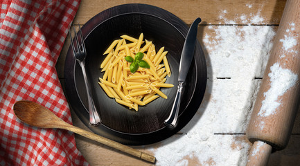 Italian Pasta - Raw food called Penne