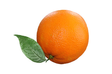 uicy  orange   fruit on an isolated white background