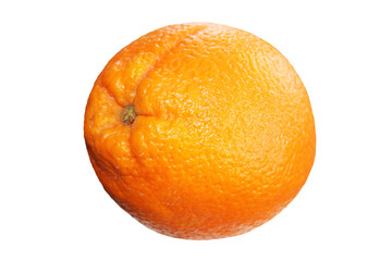 tasty orange  fruit flaunts on an isolated white background.