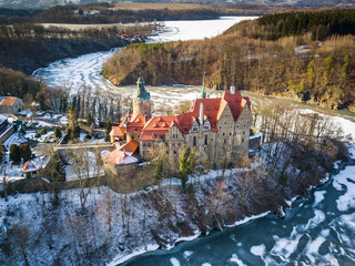 Czocha Castle in winter