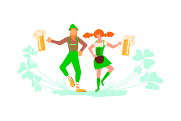 Cute cartoon leprechauns