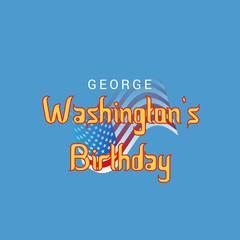 Fototapeta premium Vector illustration of a Background for George Washington’s Birthday.