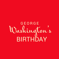 Vector illustration of a Background for George Washington’s Birthday.