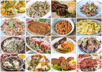 Traditional delicious Turkish foods