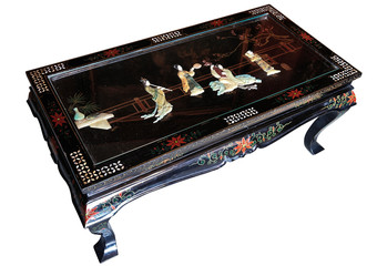 Beautifull decorated antique japanese living room table