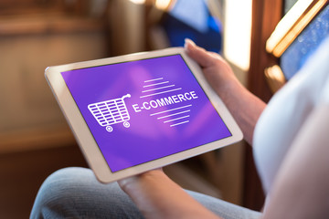 E-commerce concept on a tablet