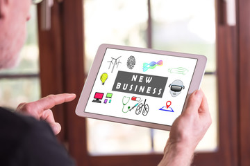 New business concept on a tablet